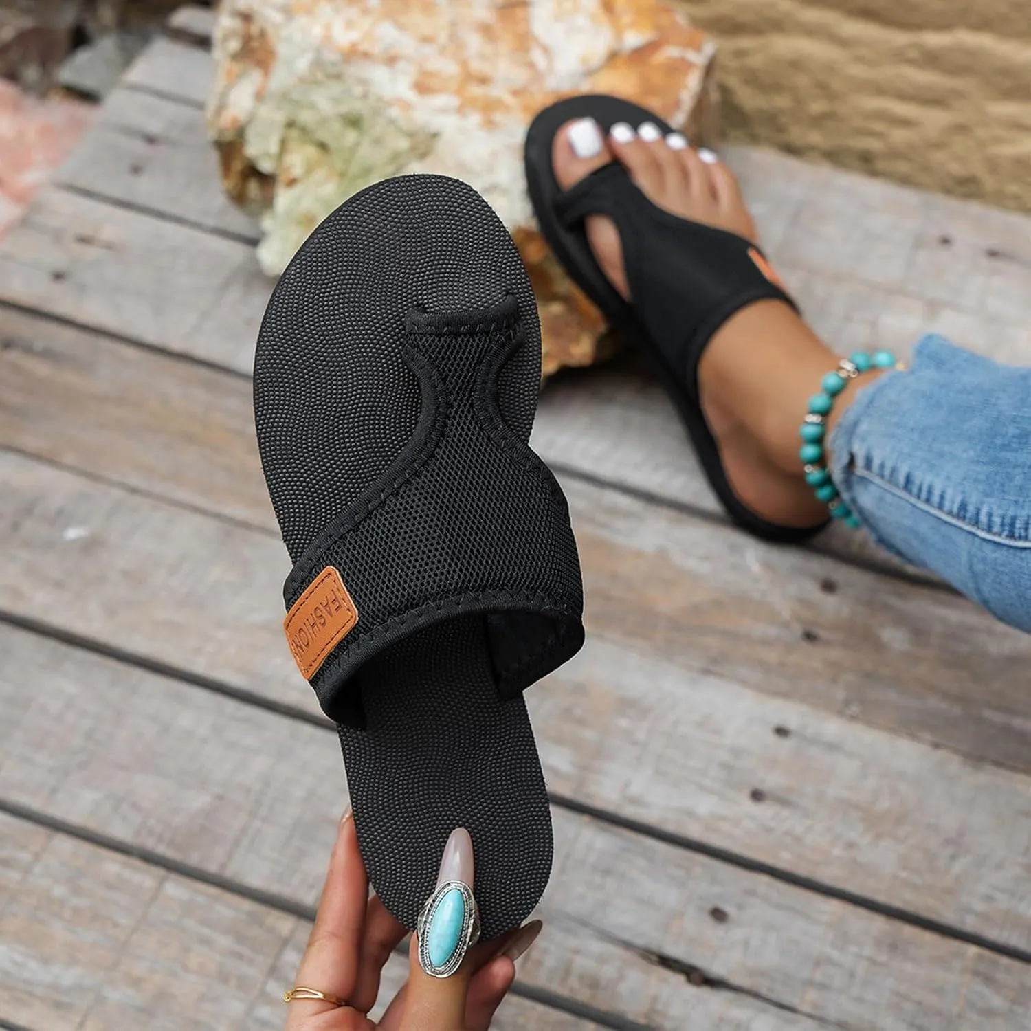 Orthopedic Sandals for Women Arch Support Walking Mesh Flip Flops Comfortable Breathable Flipflops Beach Summer Slippers Slip on Shoes Indoor Outdoor Orthowalk 2025 with Vacation Wide Slides