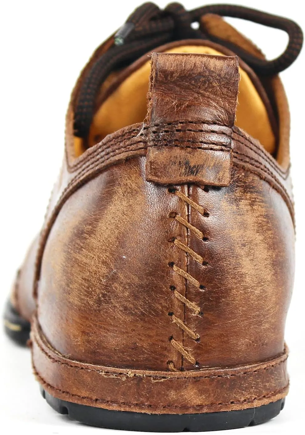OSSTONE Moto Boots for Men Fashion lace-up Leather Chukka Boots Casual Shoes OS-6015-1-RED-BROWN-R