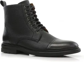 Polar Fox Brooke MPX806061 Grey Woolen and Leather Lace-up Fashion Chukka Boots with Zipper Closure