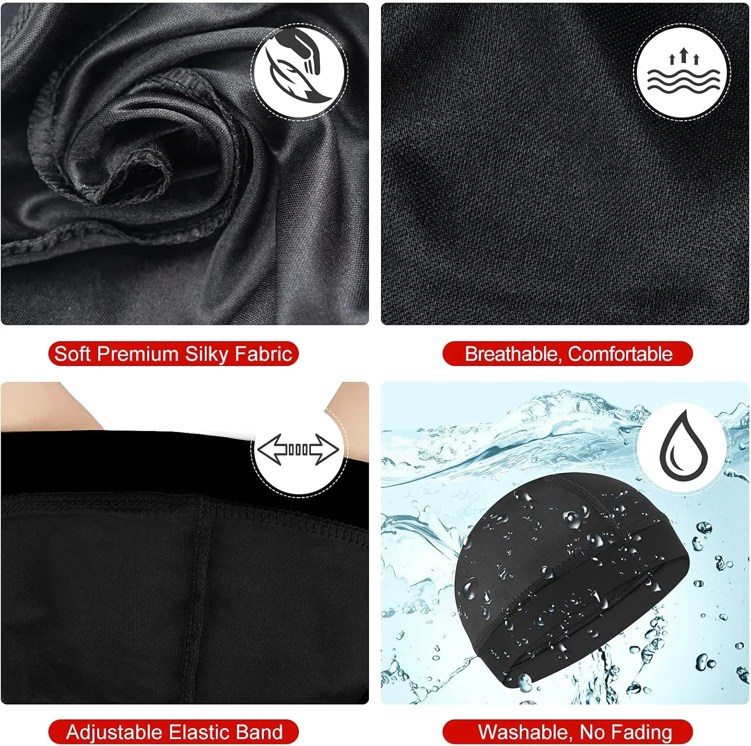 Premium Wave Caps for Men, Good Compression Cap Over Durag for 360, 540, 720 Waves