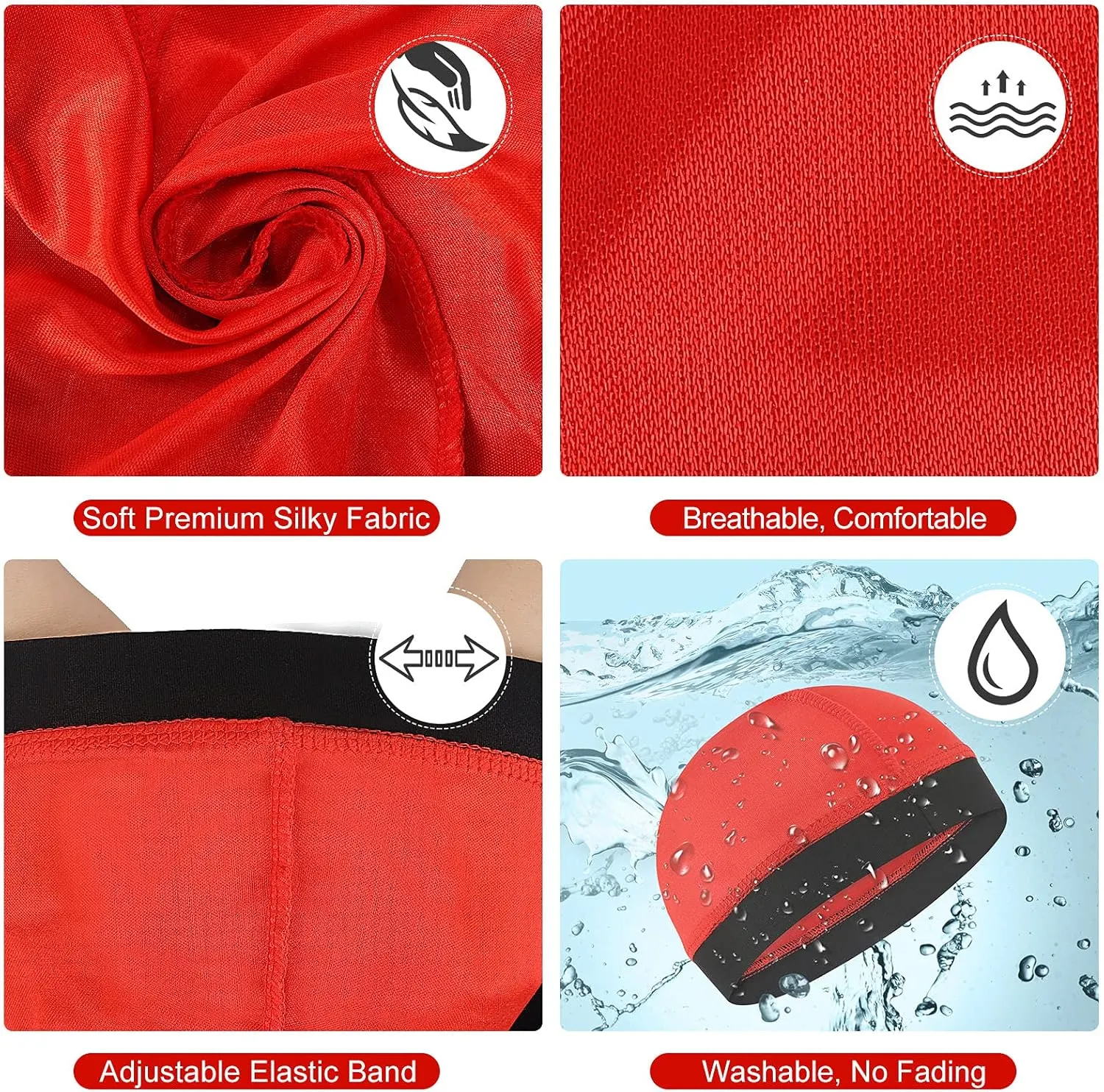 Premium Wave Caps for Men, Good Compression Cap Over Durag for 360, 540, 720 Waves