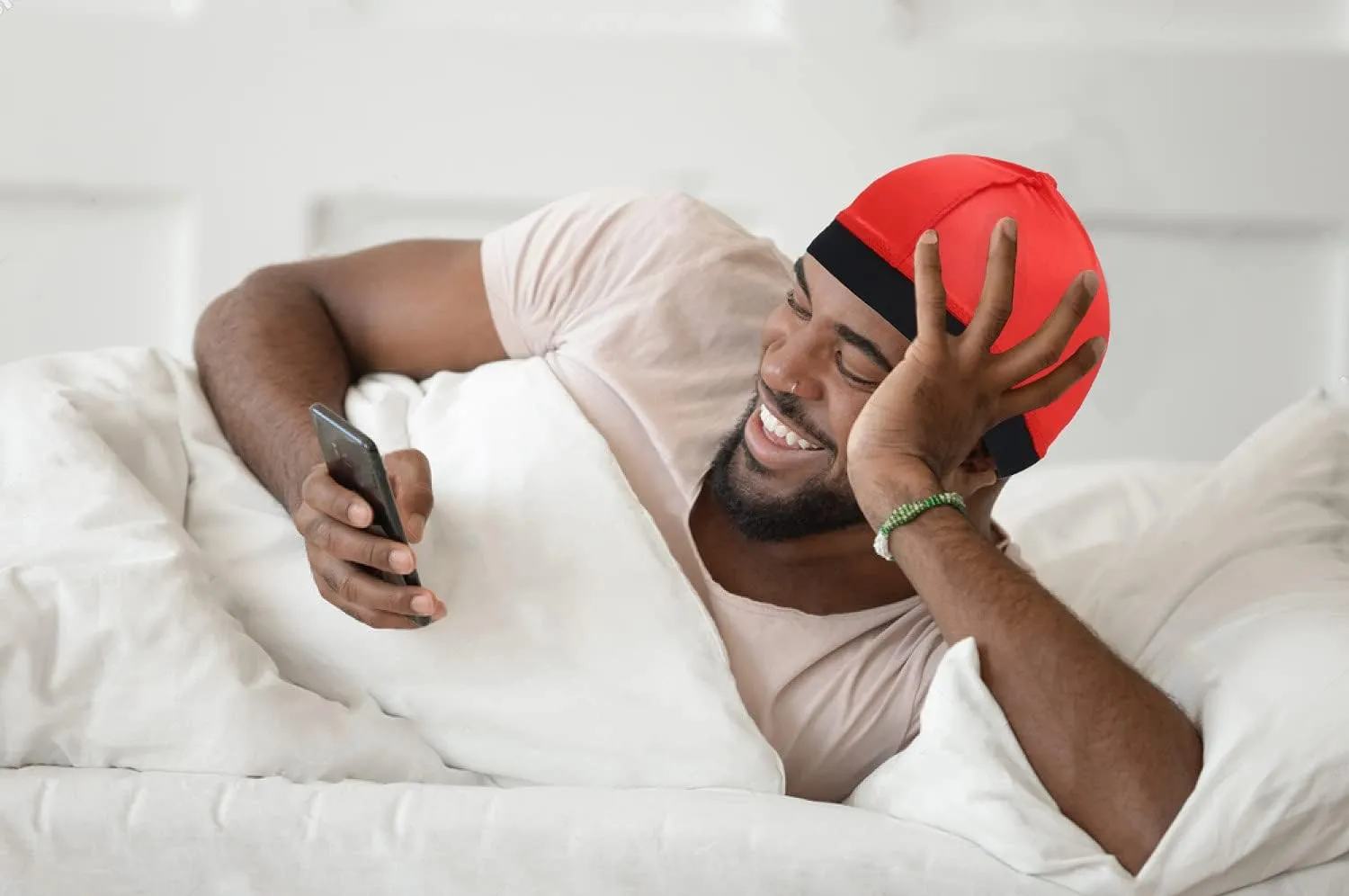 Premium Wave Caps for Men, Good Compression Cap Over Durag for 360, 540, 720 Waves