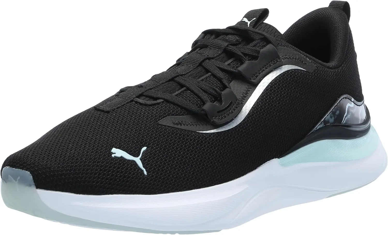 PUMA Women's Softride Harmony Cross Training Shoes, White-Black, 7.5
