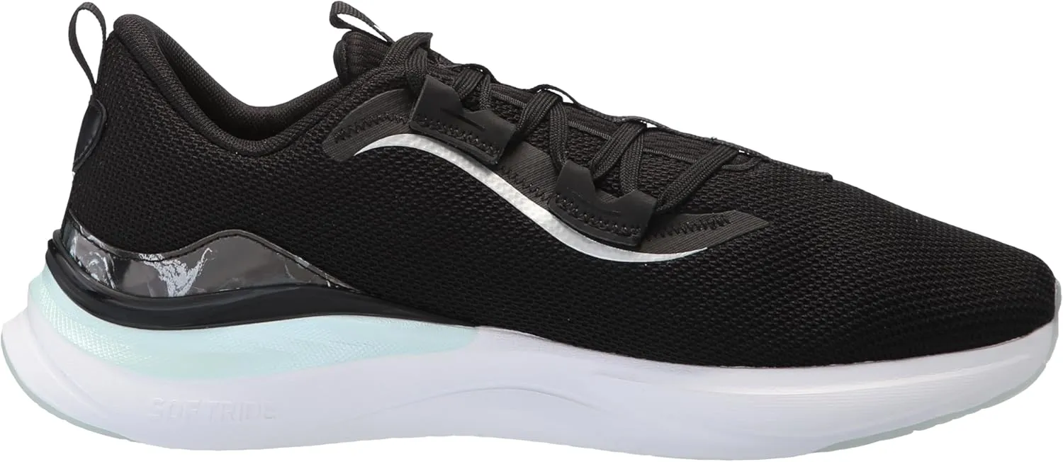 PUMA Women's Softride Harmony Cross Training Shoes, White-Black, 7.5
