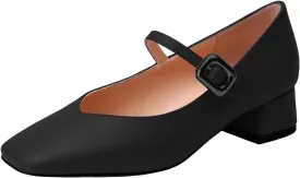Pumps for Women with Chunky Heels and Closed Toe Elegant Mary Jane Shoes Comfortable Low Wedge for Work Trendy Business Pumps for Office/Prom