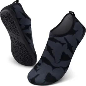 SEEKWAY Water Shoes Quick-Dry Aqua Socks Barefoot Slip-on for Beach Pool Swim River Yoga Lake Surf Women Men Black SK001