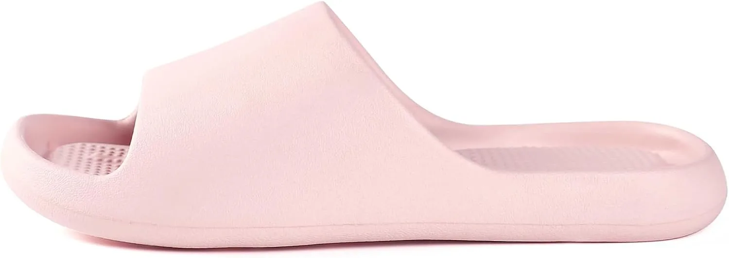 Shower Shoes for Women and Men Massage Slide Sandals Soft Cushioned Anti-Slip Pool Slides Comfort Arch Support Quick Drying Shower Shoes with Drain Holes Bathroom Slides Slippers