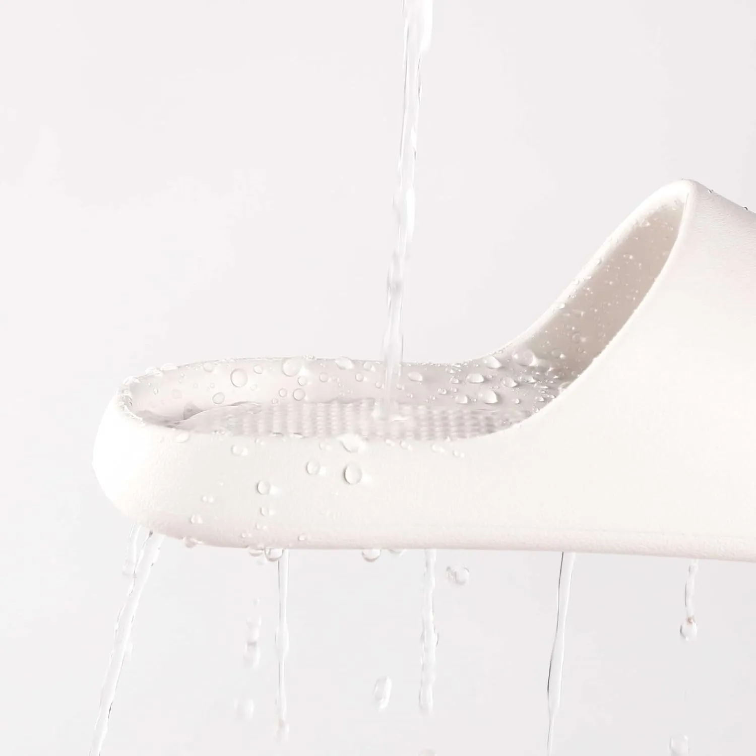 Shower Shoes for Women and Men Massage Slide Sandals Soft Cushioned Anti-Slip Pool Slides Comfort Arch Support Quick Drying Shower Shoes with Drain Holes Bathroom Slides Slippers