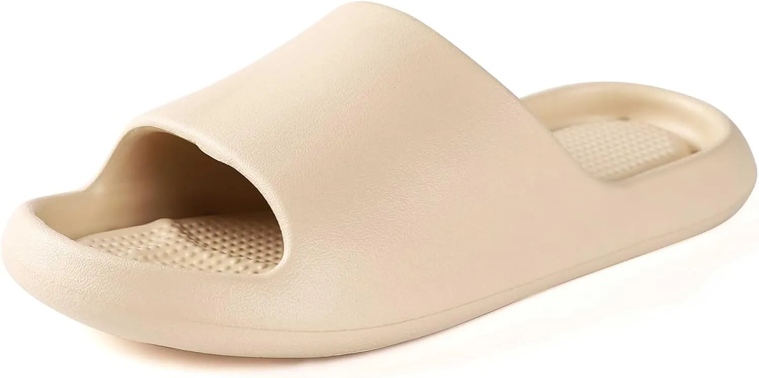 Shower Shoes for Women and Men Massage Slide Sandals Soft Cushioned Anti-Slip Pool Slides Comfort Arch Support Quick Drying Shower Shoes with Drain Holes Bathroom Slides Slippers