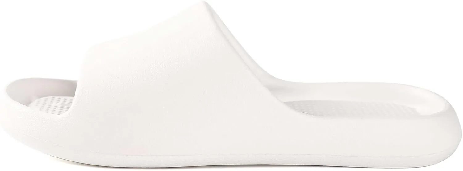 Shower Shoes for Women and Men Massage Slide Sandals Soft Cushioned Anti-Slip Pool Slides Comfort Arch Support Quick Drying Shower Shoes with Drain Holes Bathroom Slides Slippers