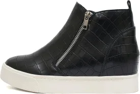 Soda Womens Taylor Nubuck Hight Top Slip On Fashion Sneakers