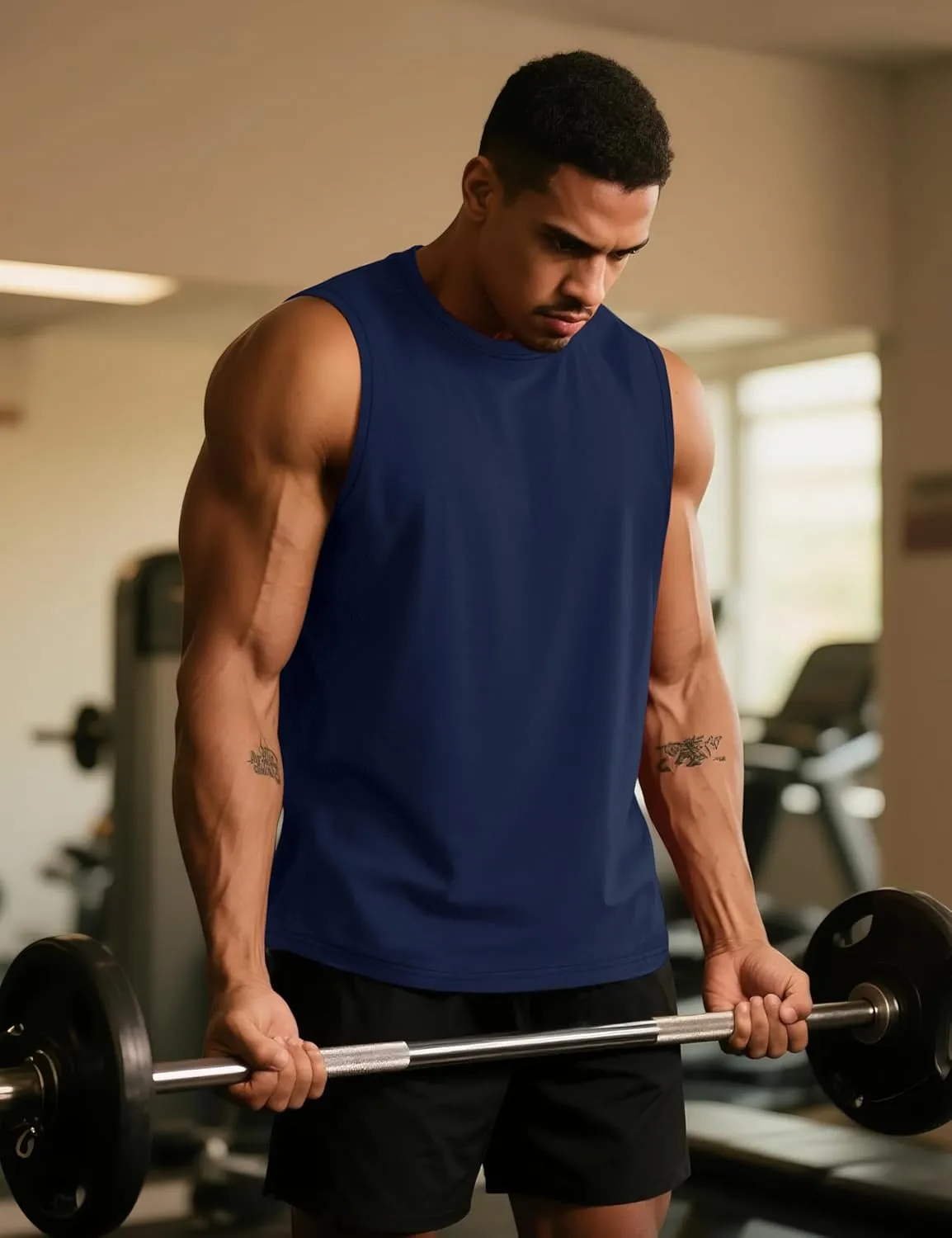 TACVASEN Tank Top for Men Moisture Wicking Cotton Sleeveless Shirts Muscle Gym Workout Causal Summer Tank Tops