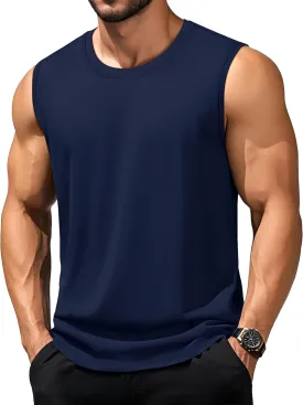 TACVASEN Tank Top for Men Moisture Wicking Cotton Sleeveless Shirts Muscle Gym Workout Causal Summer Tank Tops