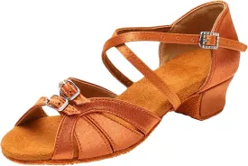 VESNIBA Women's Outdoor Rubber Sole 3.5cm Low Heel Soft Bottom Latin Dance Shoes Style Sandals Women