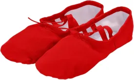 Women Girls Ballet Shoes Ballet Slipper Dance Shoes Stretch Canvas for Teen Adults Split Sole Flats Ballerina Shoes