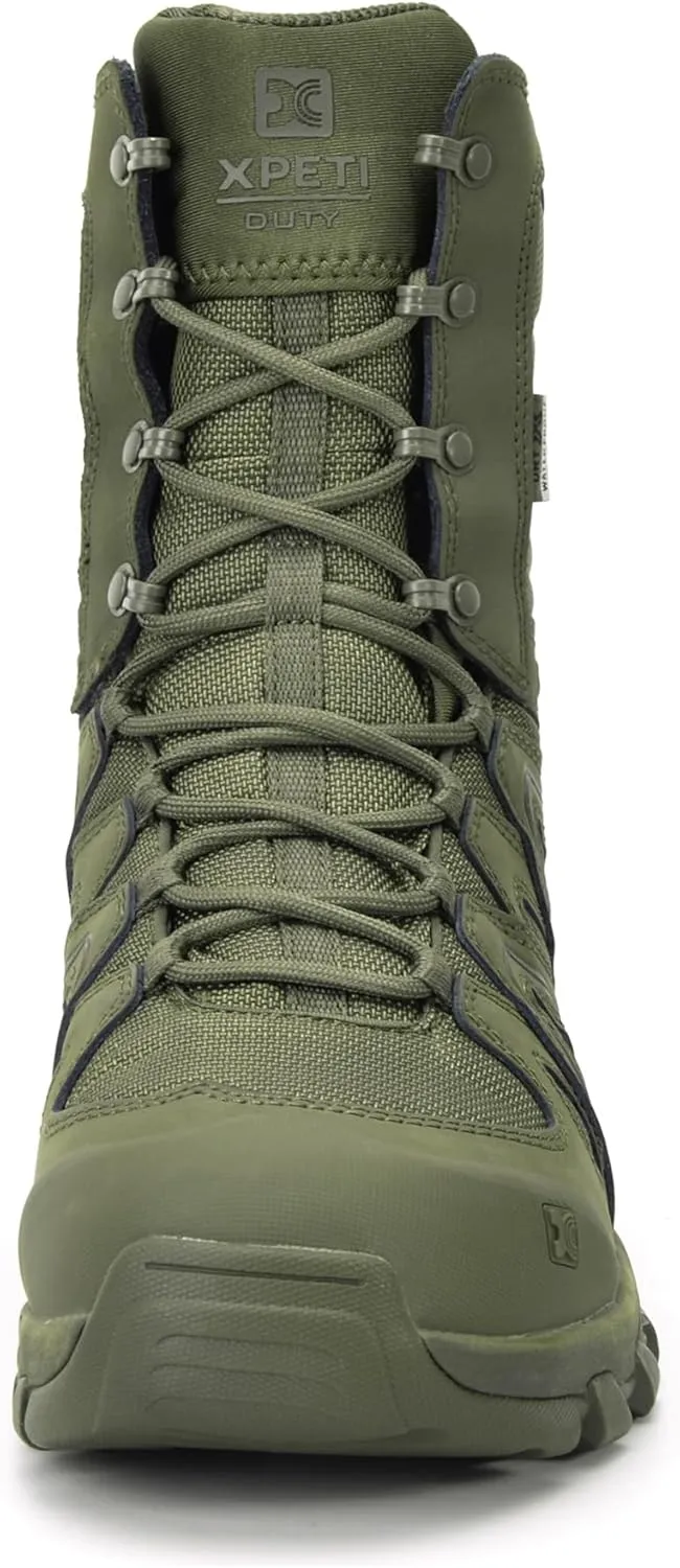 XPETI DUTY Men's X-FORCE 8'' Leather Military Boots Waterproof Tactical Boots
