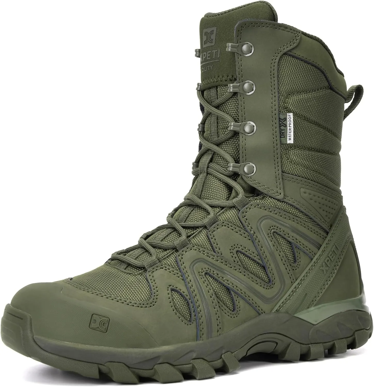 XPETI DUTY Men's X-FORCE 8'' Leather Military Boots Waterproof Tactical Boots