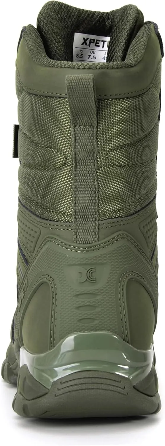 XPETI DUTY Men's X-FORCE 8'' Leather Military Boots Waterproof Tactical Boots