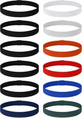 Xuhal 12 Pieces Stretchable Hat Band Ribbon Panama Western Cowboy Hat Bands for Women Men Straw Accessories