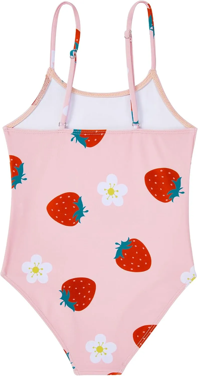 Zando Toddler One Piece Swimsuits Girls Beach Bathing Suit Kids Cute Swimwear Quick Dry 1-10 Years